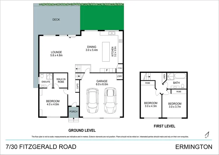 Floorplan of Homely villa listing, 7/30 Fitzgerald Road, Ermington NSW 2115