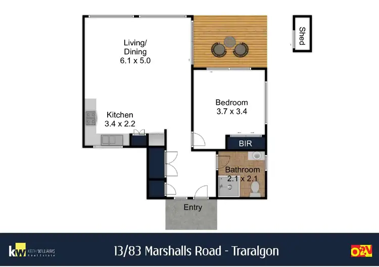 Floorplan of Homely unit listing, 13/83 Marshalls Road, Traralgon VIC 3844