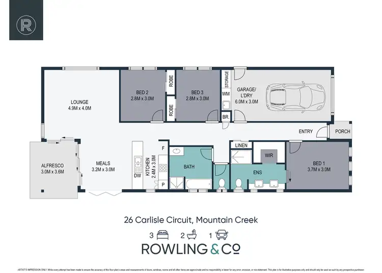 Floorplan of Homely house listing, 26 Carlisle Circuit, Mountain Creek QLD 4557