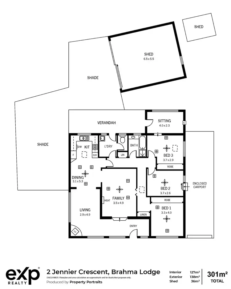 Floorplan of Homely house listing, 2 Jennier Crescent, Brahma Lodge SA 5109