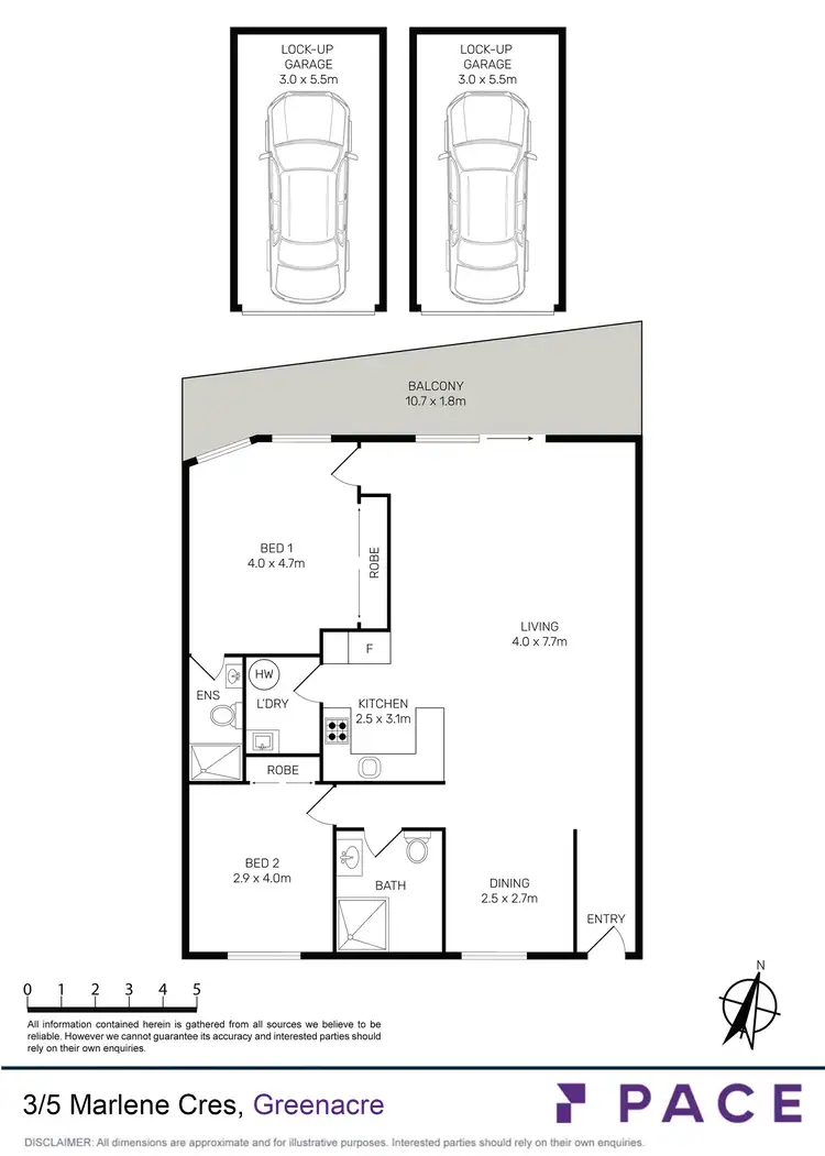 Floorplan of Homely apartment listing, 3/5-9 Marlene Crescent, Greenacre NSW 2190