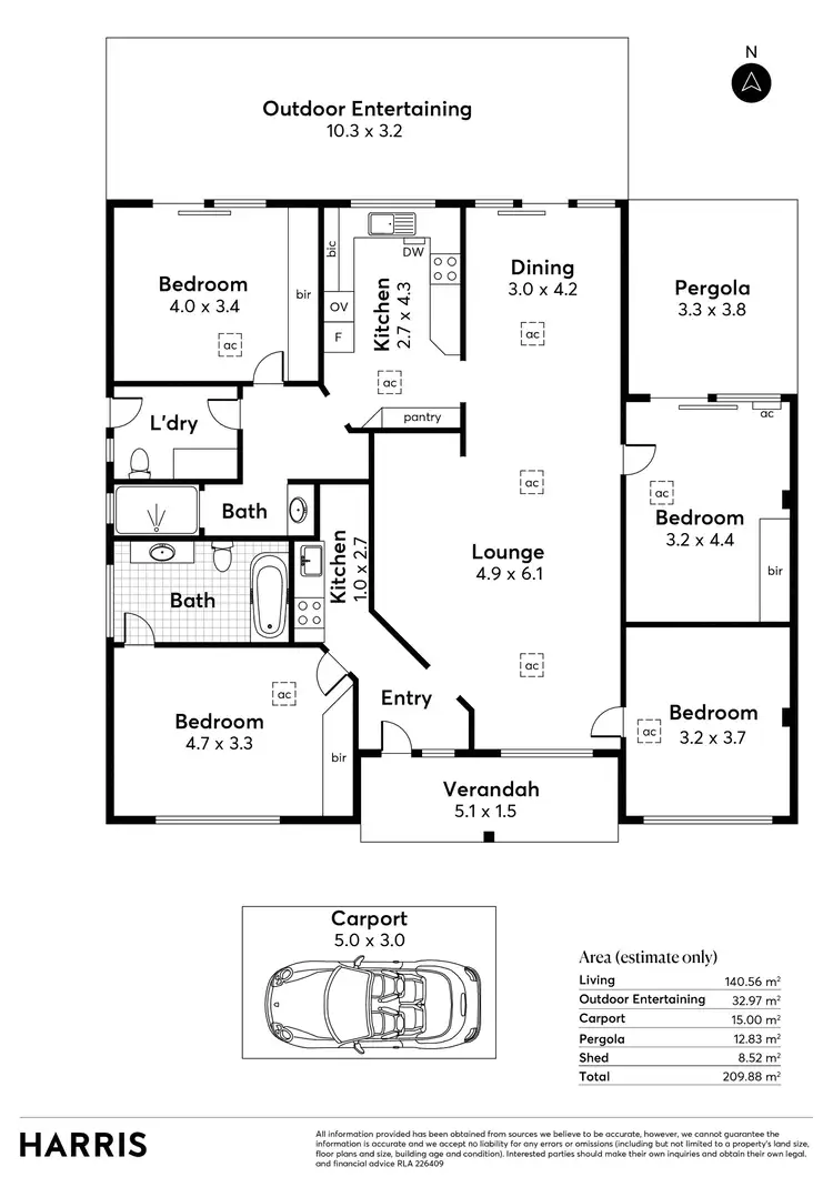 Floorplan of Homely house listing, 2/12 Beryl Street, Broadview SA 5083