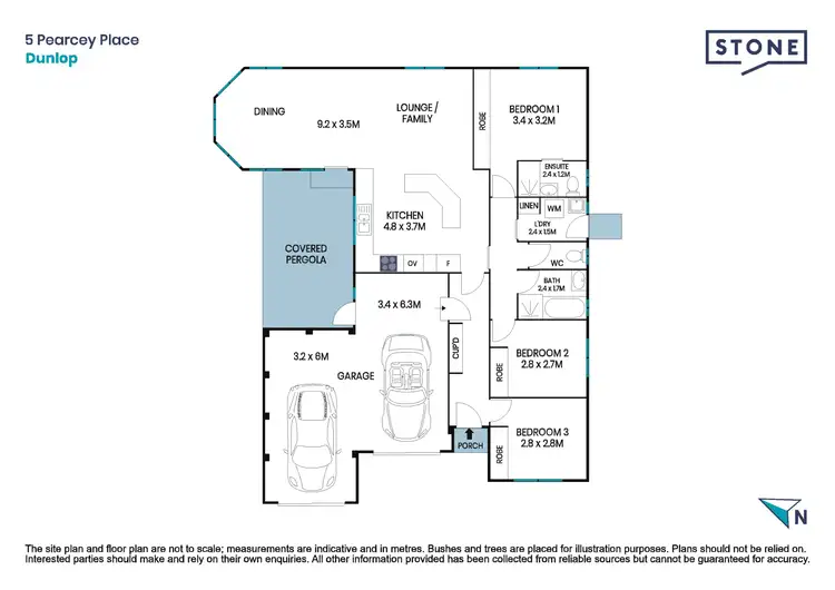 Floorplan of Homely house listing, 5 Pearcey Place, Dunlop ACT 2615