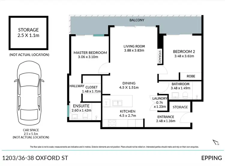 Floorplan of Homely apartment listing, 1203/36 Oxford Street, Epping NSW 2121