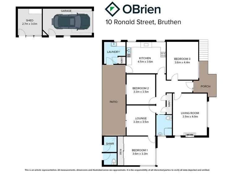Floorplan of Homely house listing, 10 Ronald Street, Bruthen VIC 3885