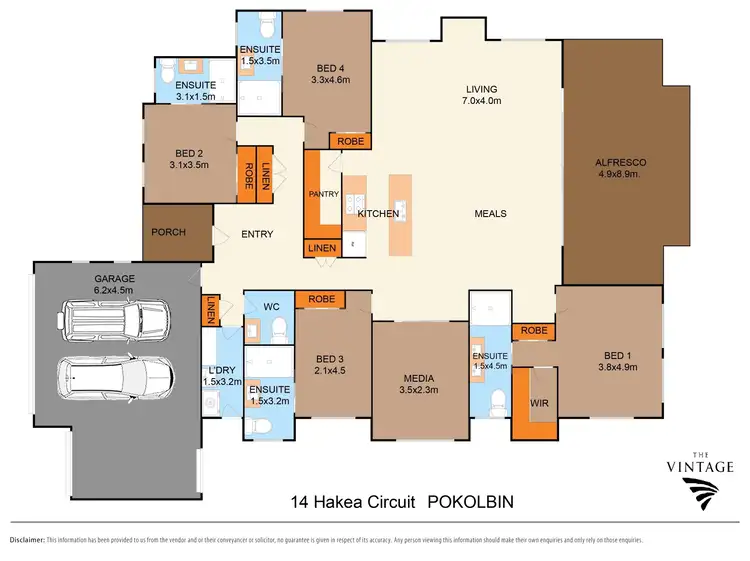 Floorplan of Homely house listing, 14 Hakea Circuit, Pokolbin NSW 2320