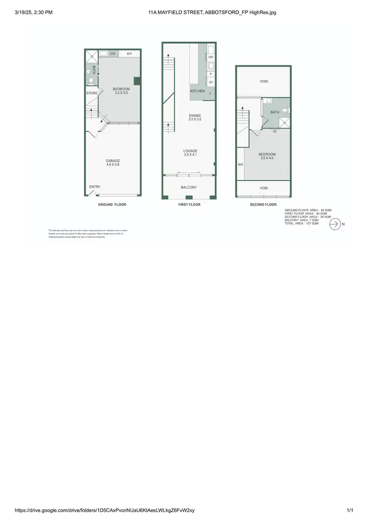 Floorplan of Homely townhouse listing, 11A Mayfield Street, Abbotsford VIC 3067