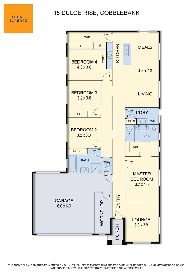 Floorplan of Homely house listing, 15 Duloe Rise, Cobblebank VIC 3338
