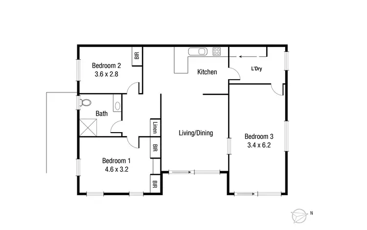 Floorplan of Homely unit listing, 1/179 Bundock Street, West End QLD 4810