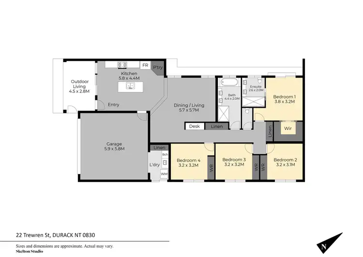 Floorplan of Homely house listing, 22 Trewren Street, Durack NT 830