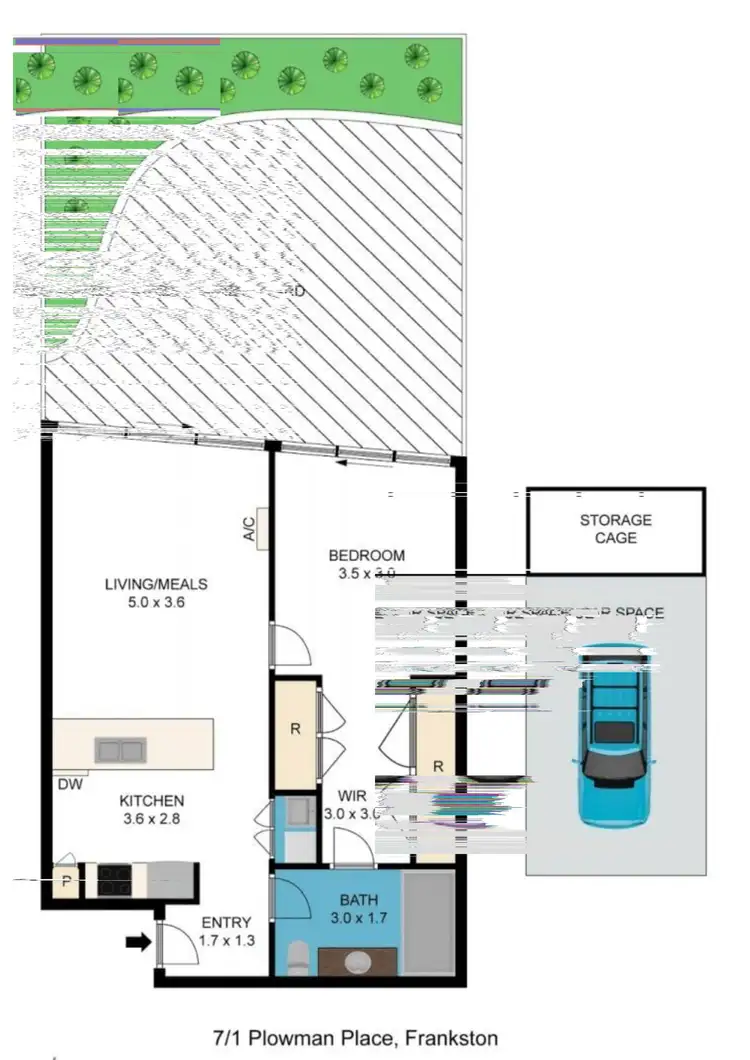 Floorplan of Homely apartment listing, 7/1 Plowman Place, Frankston VIC 3199