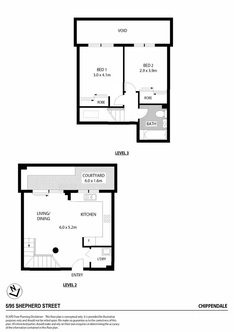 Floorplan of Homely apartment listing, 5/95-101 Shepherd Street, Chippendale NSW 2008