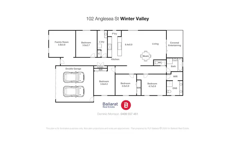 Floorplan of Homely house listing, 102 Anglesea Street, Winter Valley VIC 3358
