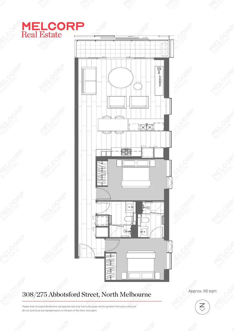 Floorplan of Homely apartment listing, 308/275 Abbotsford Street, North Melbourne VIC 3051