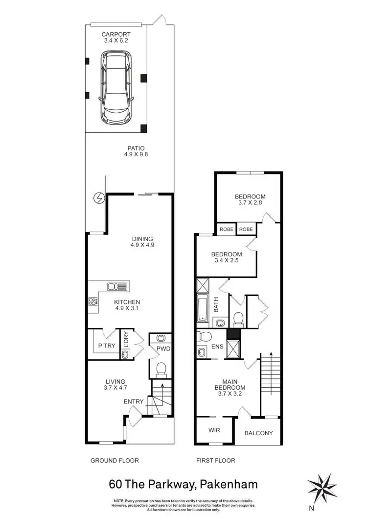 Floorplan of Homely house listing, 60 The Parkway, Pakenham VIC 3810
