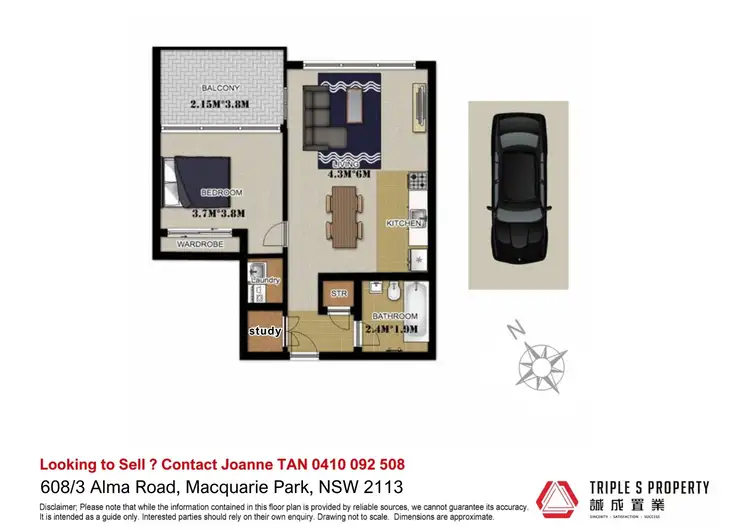Floorplan of Homely apartment listing, 608/3 Alma Road, Macquarie Park NSW 2113