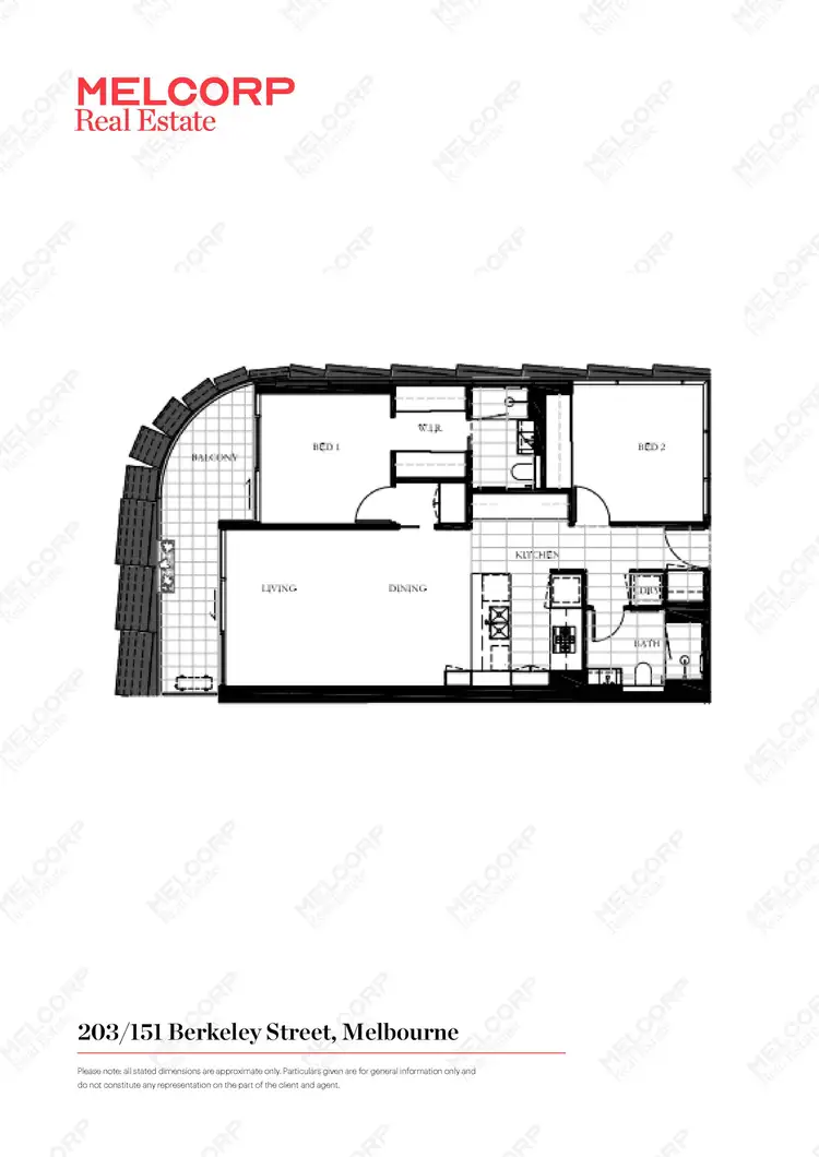 Floorplan of Homely apartment listing, 203/151 Berkeley Street, Melbourne VIC 3000