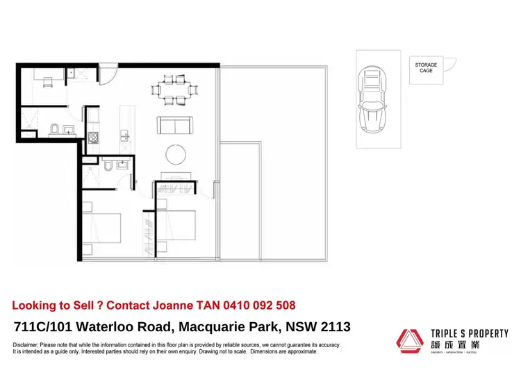 Floorplan of Homely apartment listing, 711C/101 Waterloo Road, Macquarie Park NSW 2113