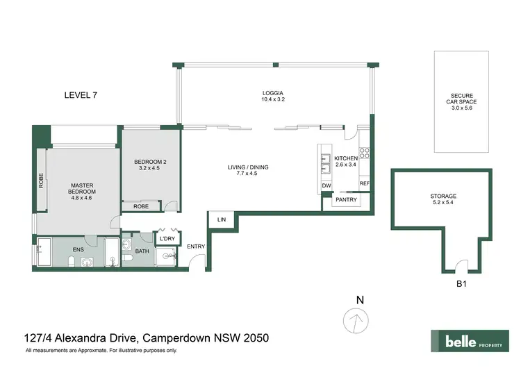 Floorplan of Homely apartment listing, 127/4 Alexandra Drive, Camperdown NSW 2050