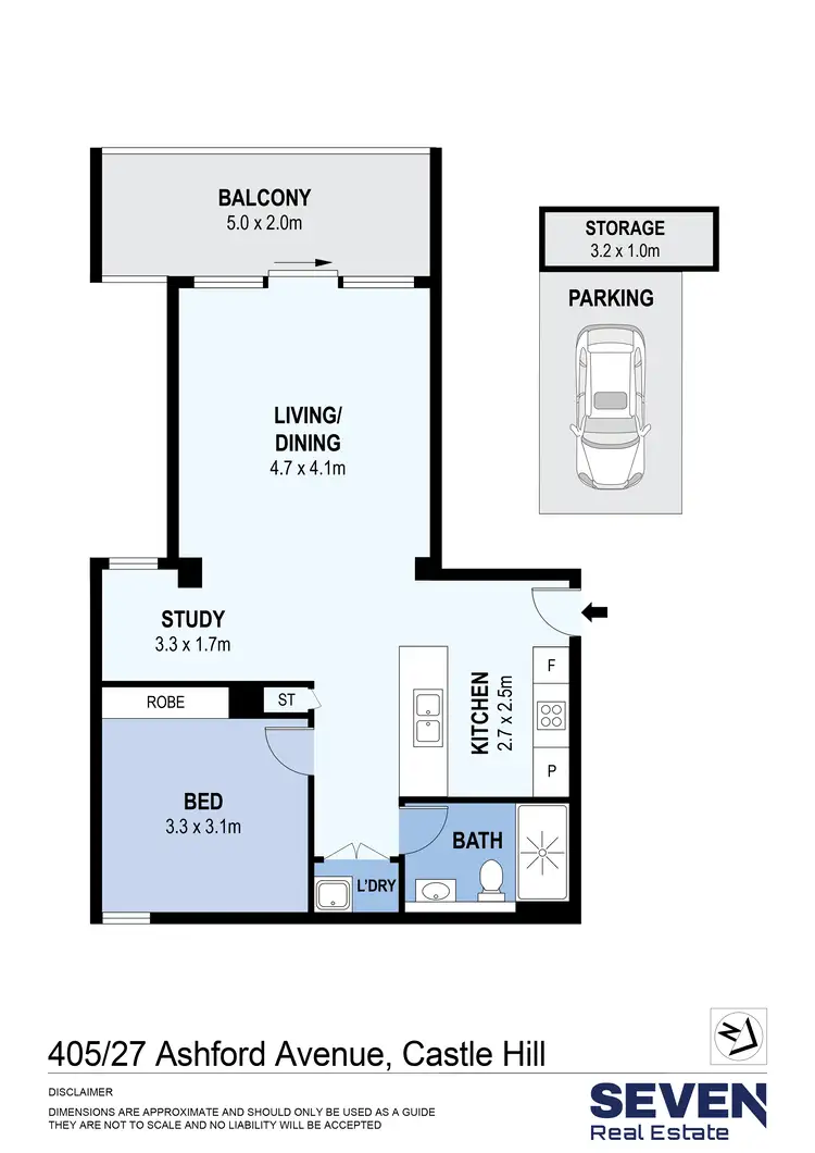 Floorplan of Homely apartment listing, 405/27 Ashford Avenue, Castle Hill NSW 2154