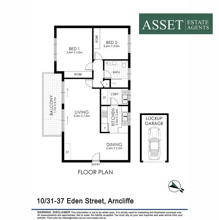 Floorplan of Homely apartment listing, 10/31 Eden Street, Arncliffe NSW 2205