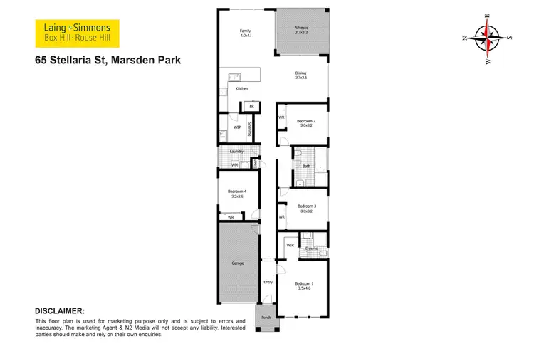 Floorplan of Homely house listing, 65 Stellaria Street, Marsden Park NSW 2765