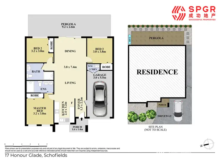 Floorplan of Homely villa listing, 17 Honour Glade, Schofields NSW 2762