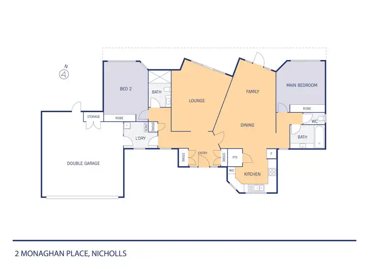 Floorplan of Homely house listing, 2 Monaghan Place, Nicholls ACT 2913