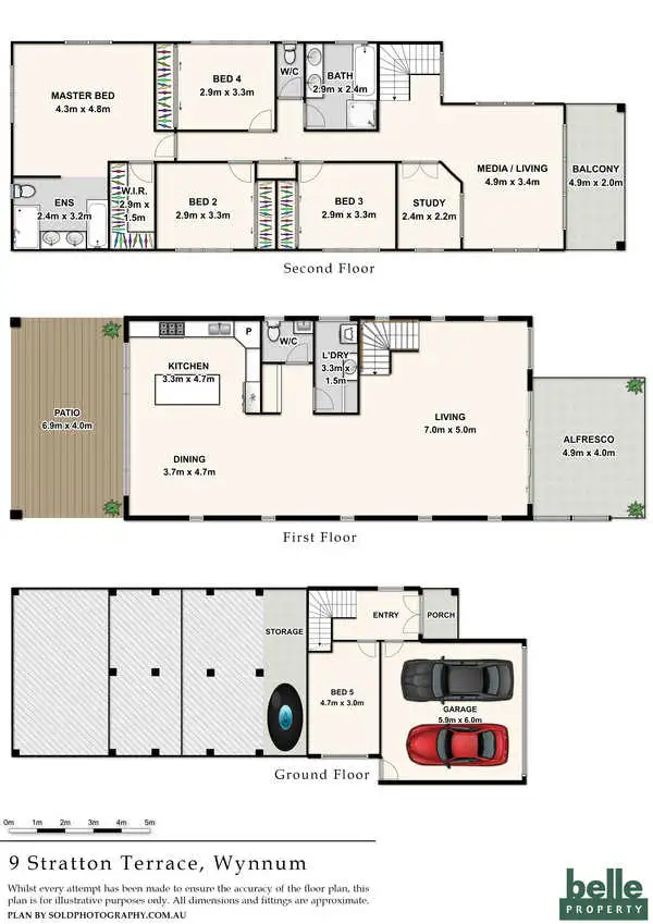 Floorplan of Homely house listing, 9 Stratton Terrace, Wynnum QLD 4178