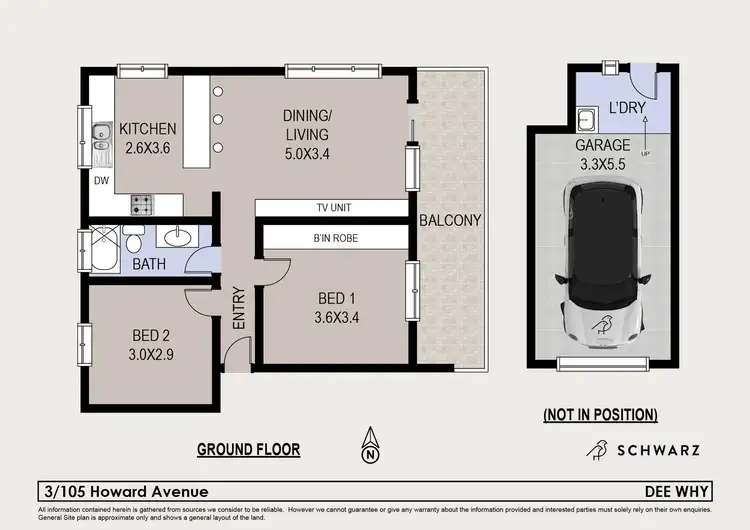 Floorplan of Homely unit listing, 3/105 Howard Avenue, Dee Why NSW 2099