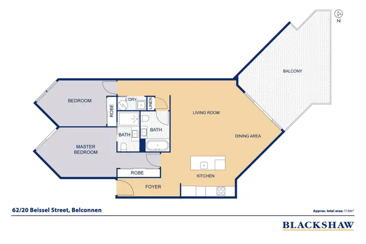Floorplan of Homely apartment listing, 62/20 Beissel Street, Belconnen ACT 2617