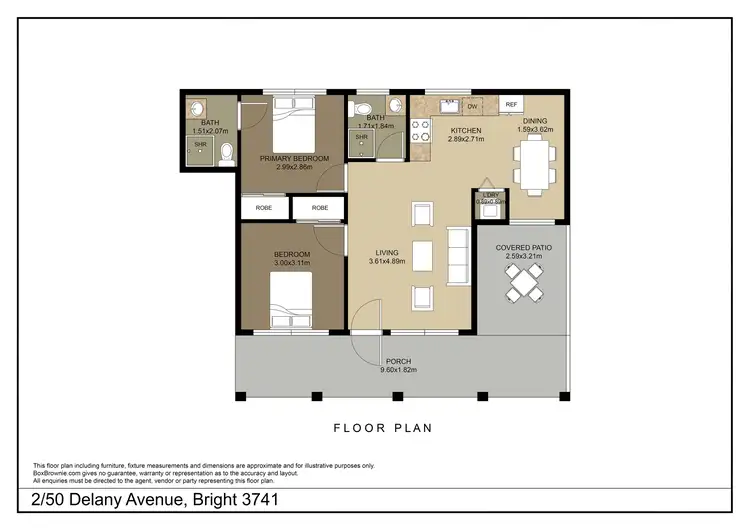 Floorplan of Homely house listing, 2/50 Delany Avenue, Bright VIC 3741