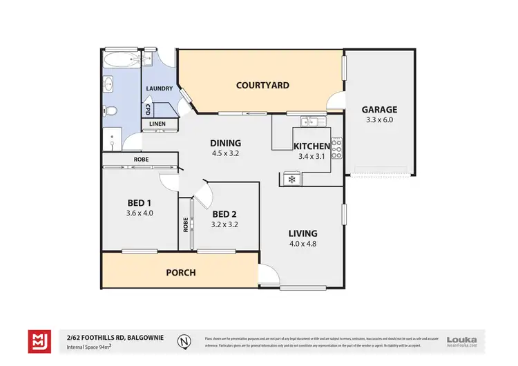 Floorplan of Homely villa listing, 2/62 Foothills Road, Balgownie NSW 2519