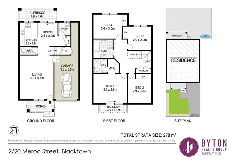 Floorplan of Homely townhouse listing, 2/20-22 Meroo Street, Blacktown NSW 2148