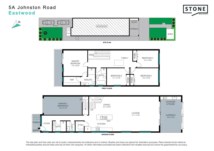 Floorplan of Homely semi-detached listing, 5A Johnston Road, Eastwood NSW 2122