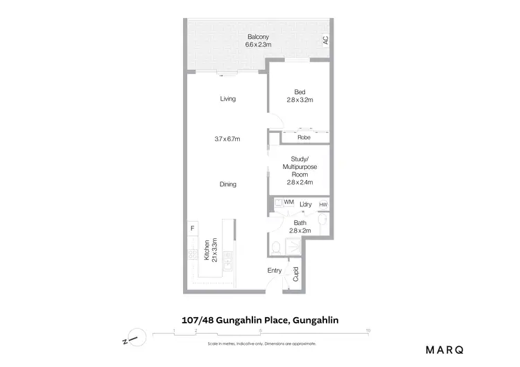 Floorplan of Homely apartment listing, 107/48 Gungahlin Place, Gungahlin ACT 2912