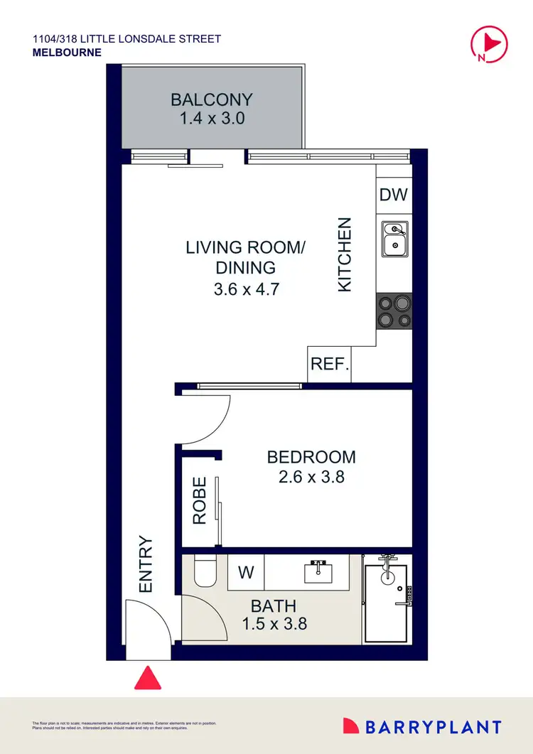 Floorplan of Homely apartment listing, 1104/318 Little Lonsdale Street, Melbourne VIC 3000
