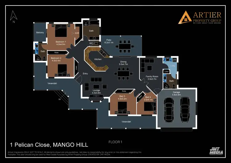 Floorplan of Homely house listing, 1 Pelican Close, Mango Hill QLD 4509