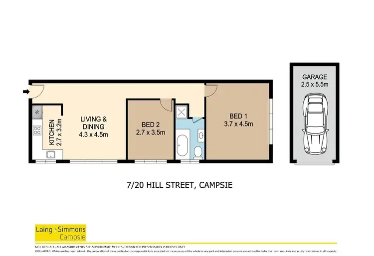 Floorplan of Homely unit listing, 7/20 Hill Street, Campsie NSW 2194