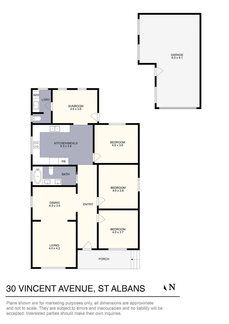 Floorplan of Homely house listing, 30 Vincent Avenue, St Albans VIC 3021