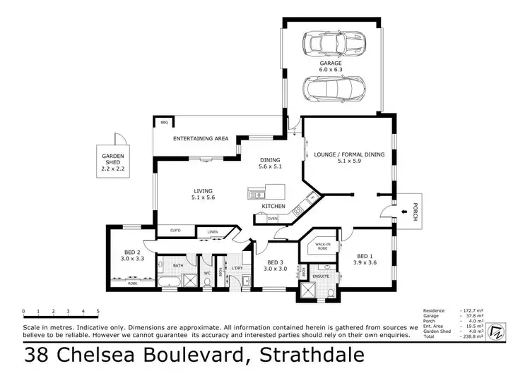 Floorplan of Homely house listing, 38 Chelsea Boulevard, Strathdale VIC 3550