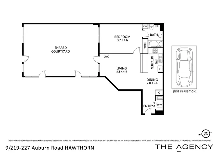 Floorplan of Homely apartment listing, 9/219-227 Auburn Road, Hawthorn VIC 3122