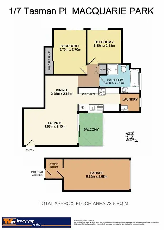 Floorplan of Homely unit listing, 1/7 Tasman Place, Macquarie Park NSW 2113