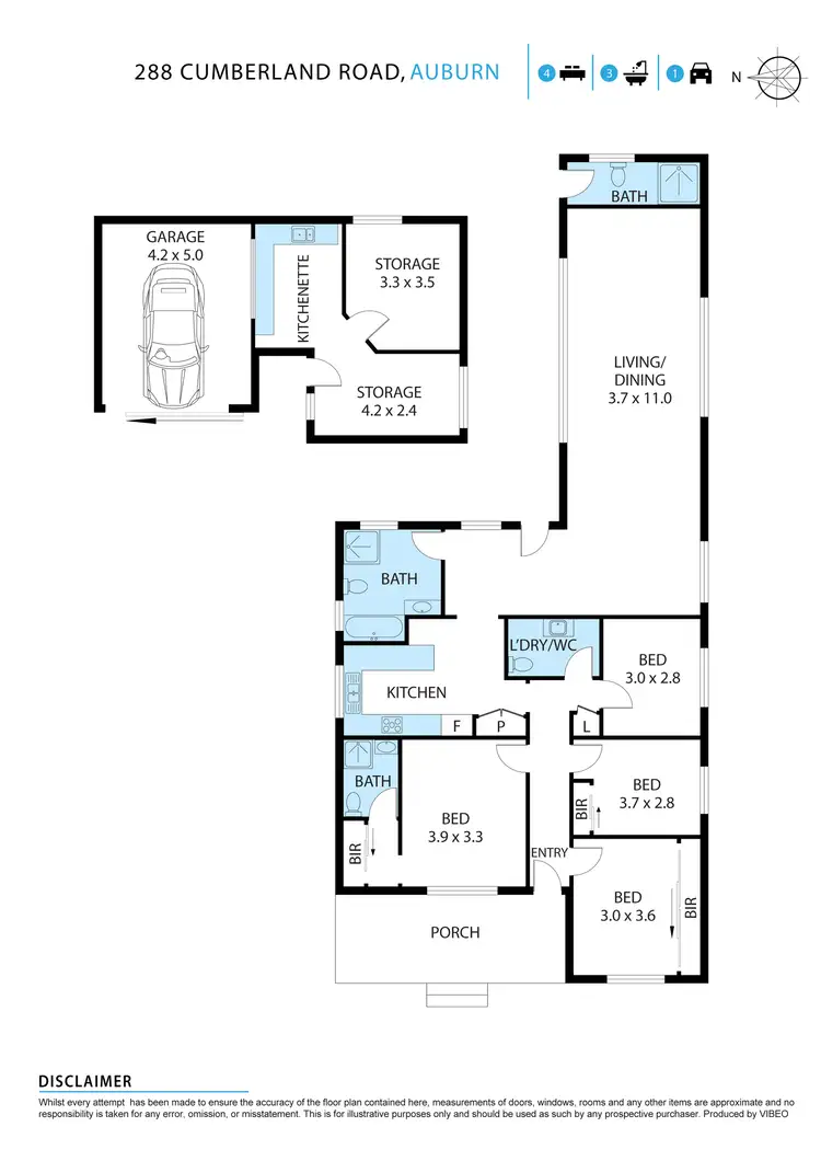 Floorplan of Homely house listing, 288 Cumberland Road, Auburn NSW 2144