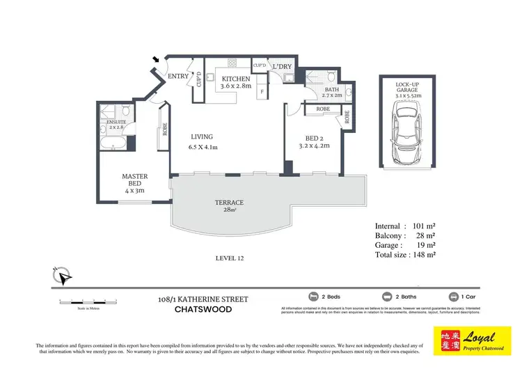 Floorplan of Homely apartment listing, 108/1 Katherine Street, Chatswood NSW 2067