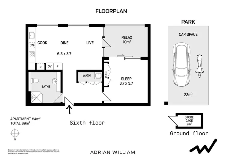 Floorplan of Homely apartment listing, A621/4 Elger Street, Glebe NSW 2037