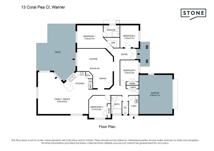 Floorplan of Homely rural property listing, 13 Coral Pea Close, Warner QLD 4500