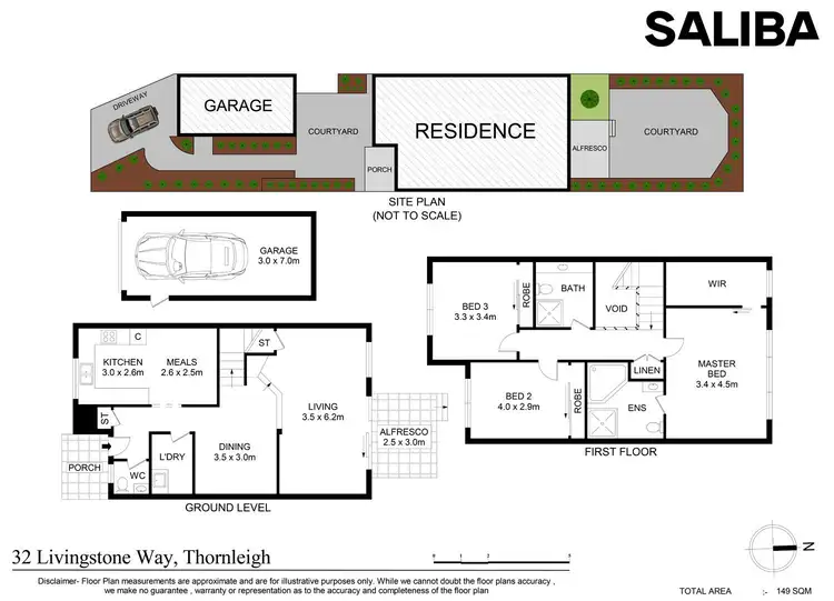 Floorplan of Homely townhouse listing, 32 Livingstone Way, Thornleigh NSW 2120