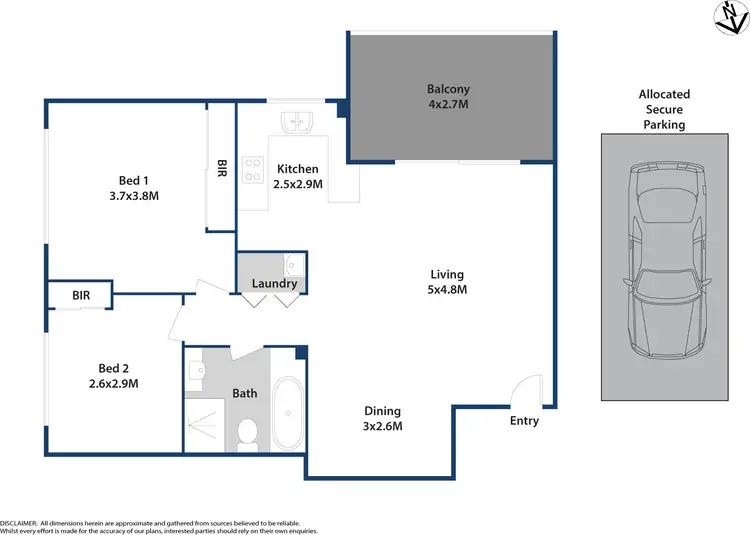Floorplan of Homely apartment listing, 15/17-19 Third Avenue, Blacktown NSW 2148