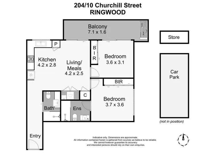 Floorplan of Homely apartment listing, 204/10 Churchill Street, Ringwood VIC 3134